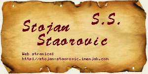 Stojan Staorović vizit kartica